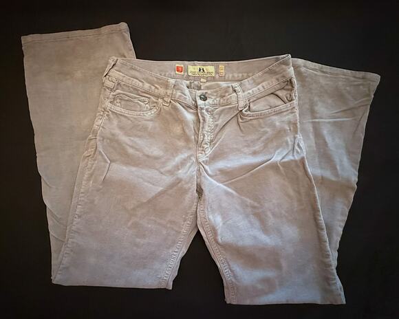 Juicy Couture Pants - Vintage Juicy Couture Jeans Size 31 Gray Corduroy Heart Pocket Flare Y2K USA